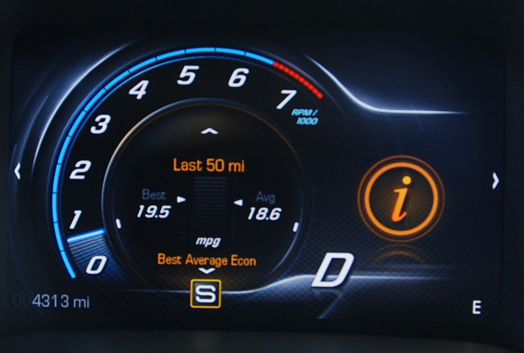 2014 Chevrolet Corvette Fuel Economy Display