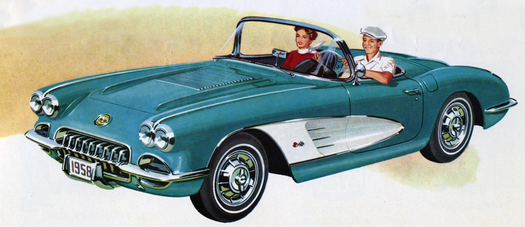 1958 Chevrolet Corvette brochure scan