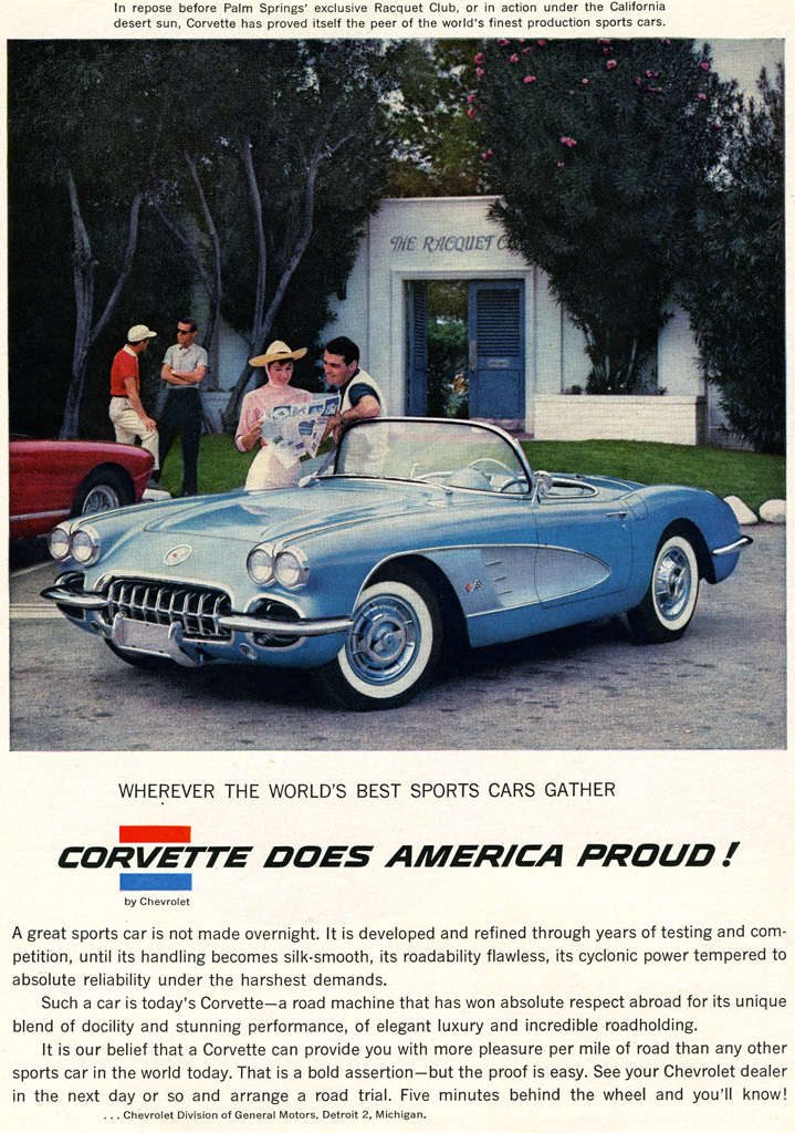 1958 Chevrolet Corvette Magazine Ad