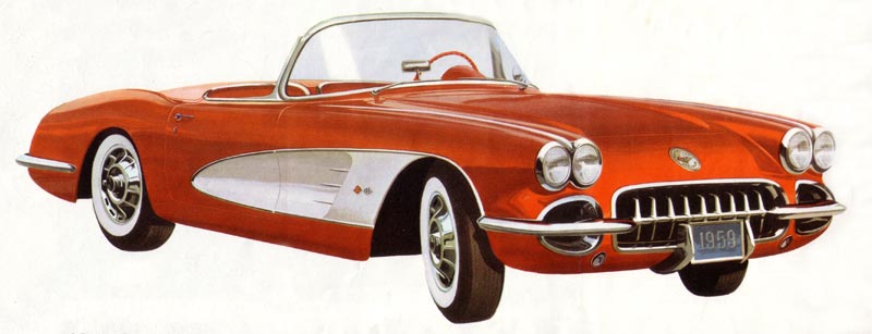 1959 Chevrolet Corvette Brochure Illustration