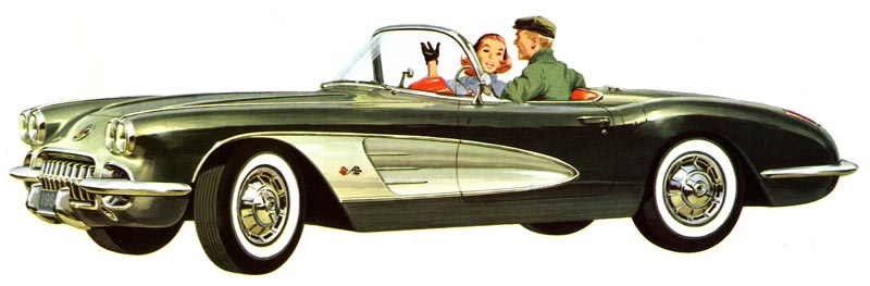 1960 Chevrolet Corvette Brochure Illustration