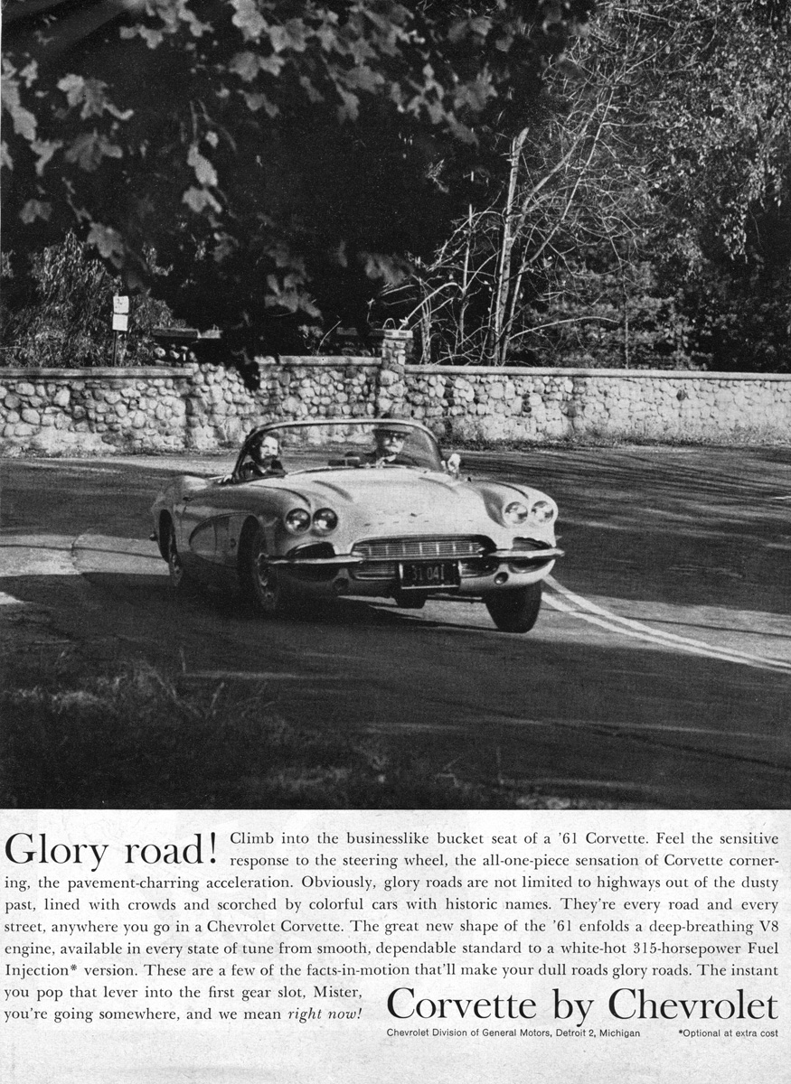 1961 Corvette print ad