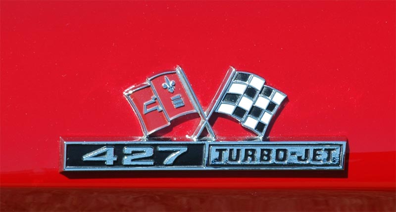 1966 Chevrolet Corvette 427 fender emblem