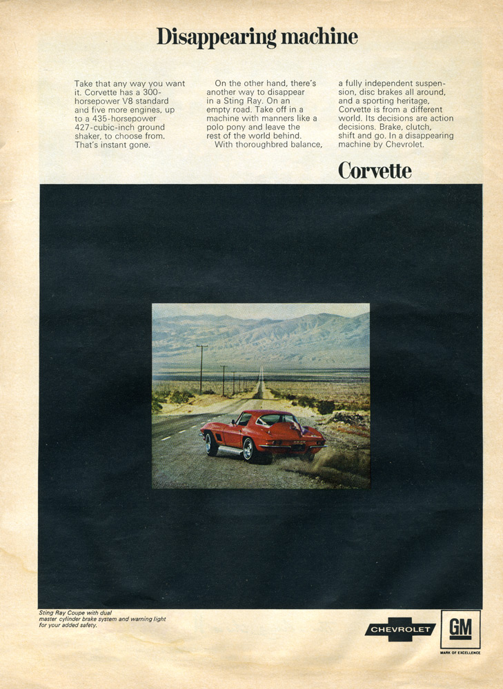 1967 Chevrolet Corvette Print Ad