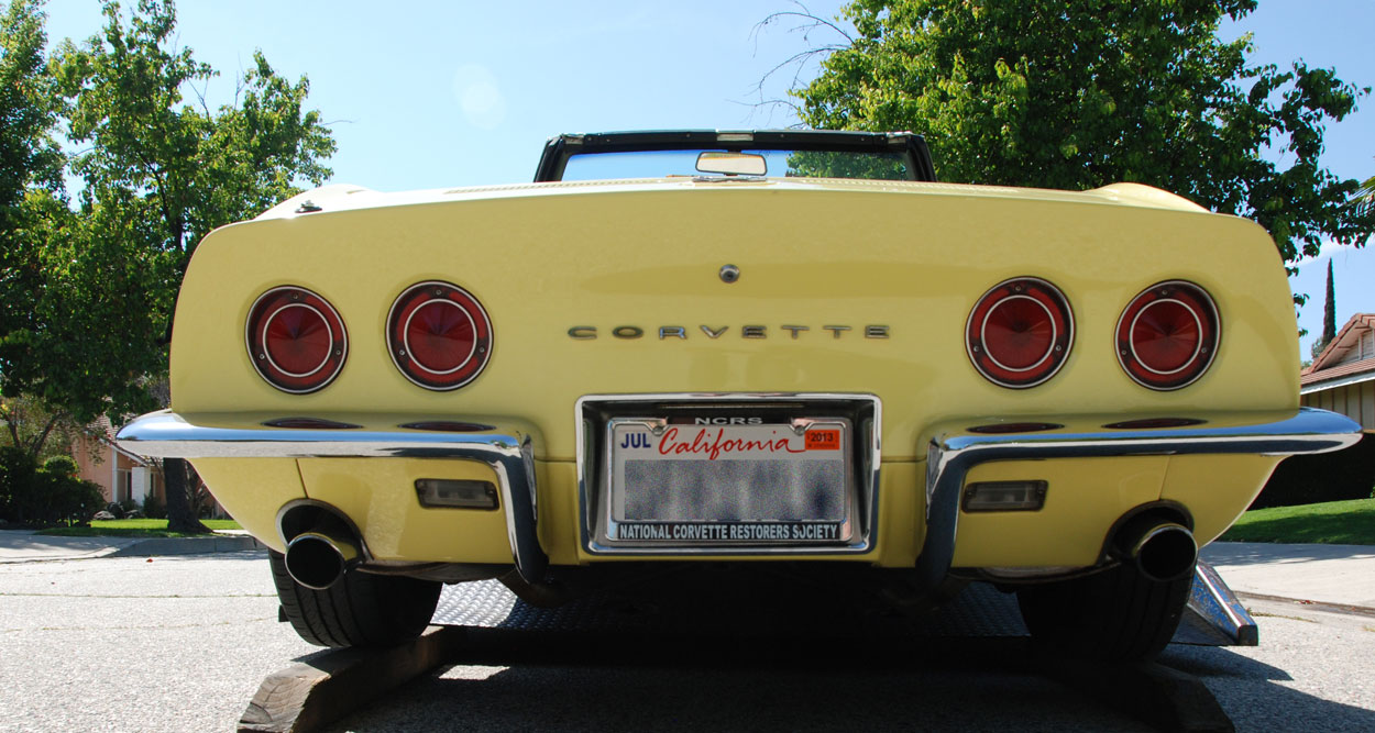 1968 Corvette Safari Yellow Four Tail Lights and Back Up Lights