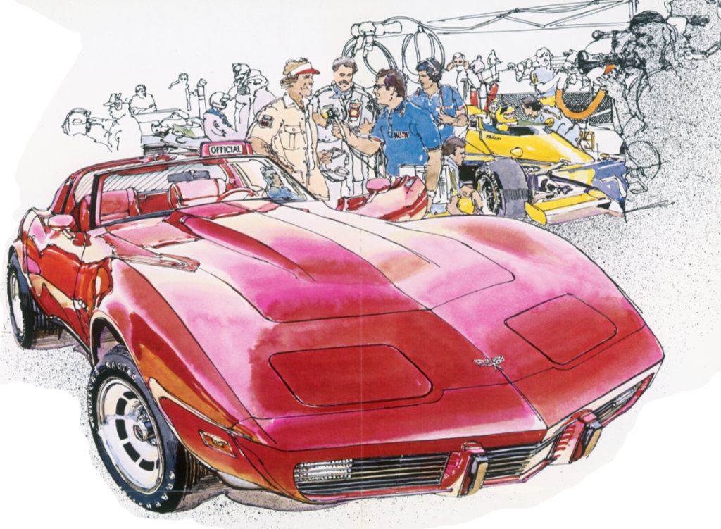 1979 Corvette Poster Race Track Scene