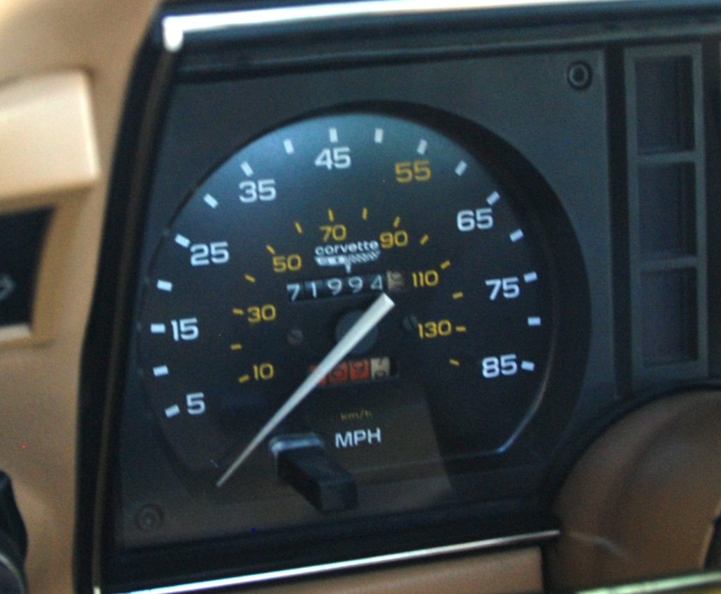 1981 Corvette 85 mph Speedometer
