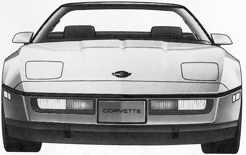 1984 Chevrolet Corvette Newspaper Illustration
