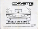 GM 1984 Corvette Rattle and Squeek Manual