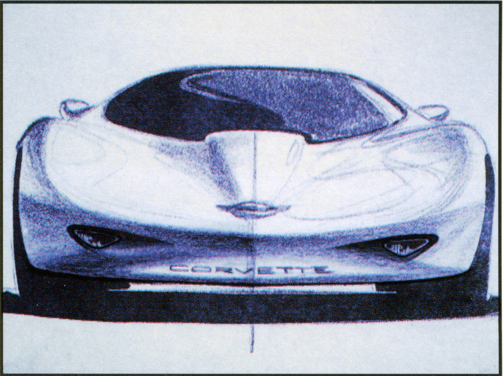 Early C5 Chevrolet Corvette Concept Drawing
