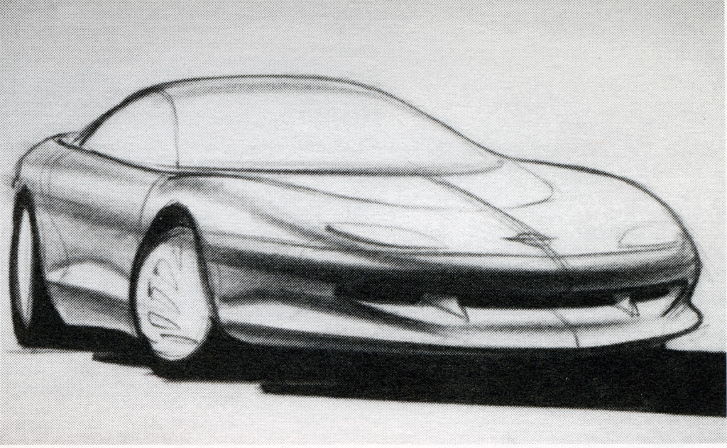 Early C5 Chevrolet Corvette Concept Drawing
