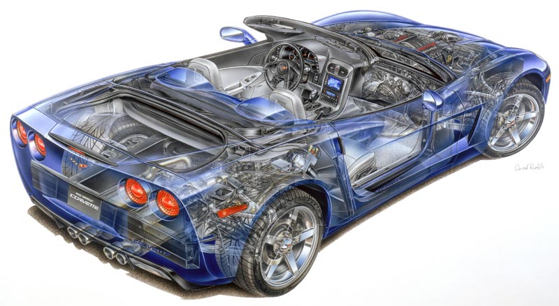 2005 Chevrolet Corvette Convertible - David Kimble Cutaway