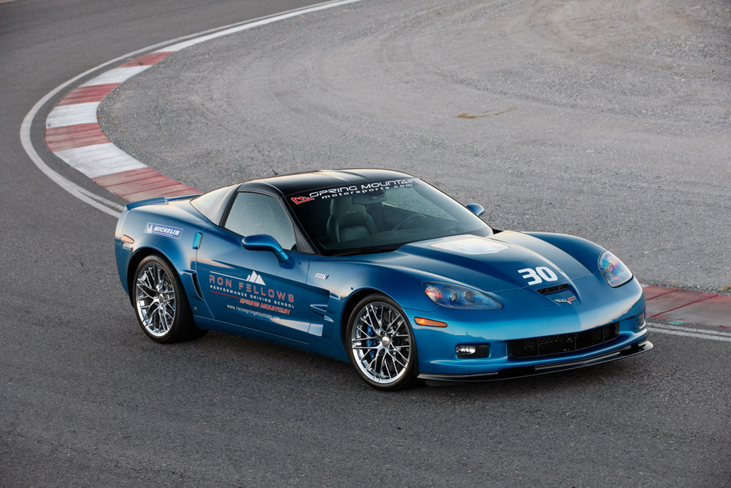 2012 Corvette ZR1 in Supersonic Blue at the Ron Fellows Performance Driving School