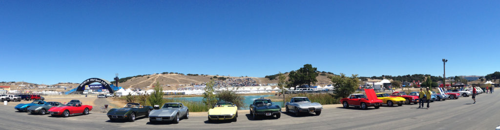 2013 Laguna Seca Historic Races NCRS Corvette Lineup
