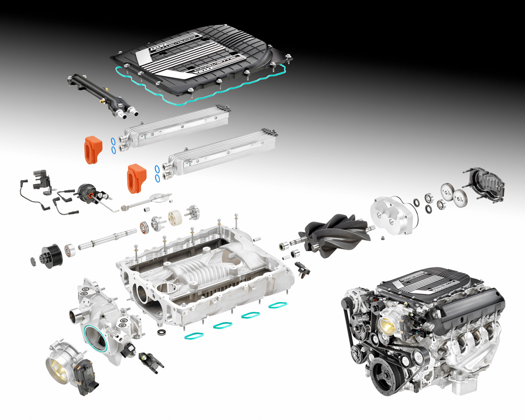 2015 Chevrolet Corvette Z06 LT4 Engine Exploded View