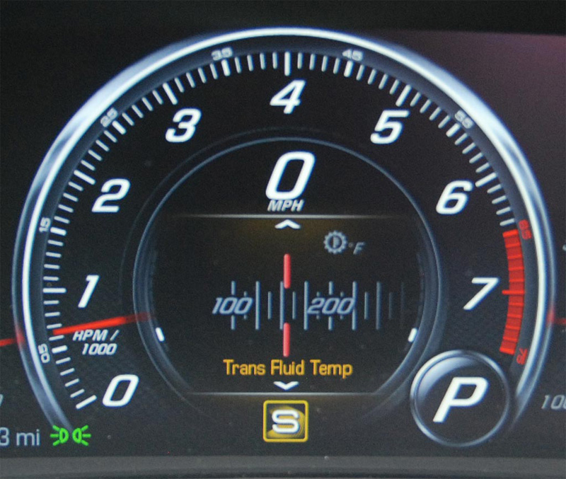 2016 Chevrolet Corvette Transmission Fluid Temperature Gauge