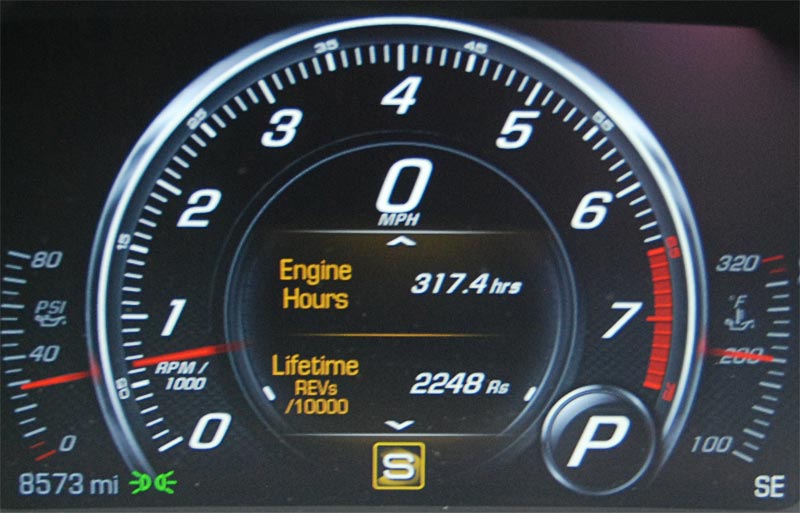 2016 Chevrolet Corvette Gauge - Engine Revs, Engine Hours, Odometer
