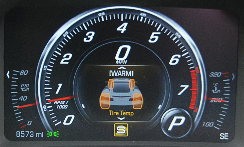 2016 Chevrolet Corvette C7 Tire Temperature Gauge
