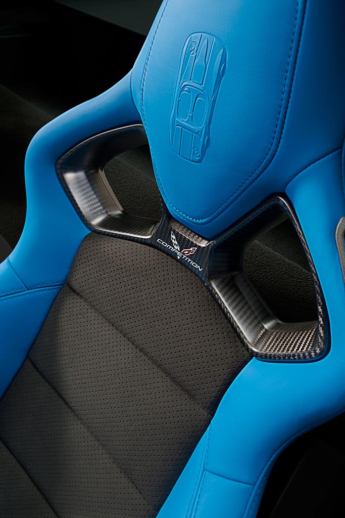 2017 Chevrolet Corvette Grand Sport Tension Blue Interior Seat