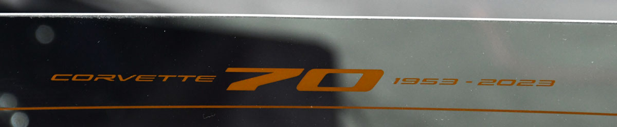 2023 Corvette 70th Anniversary Rear Window Graphic