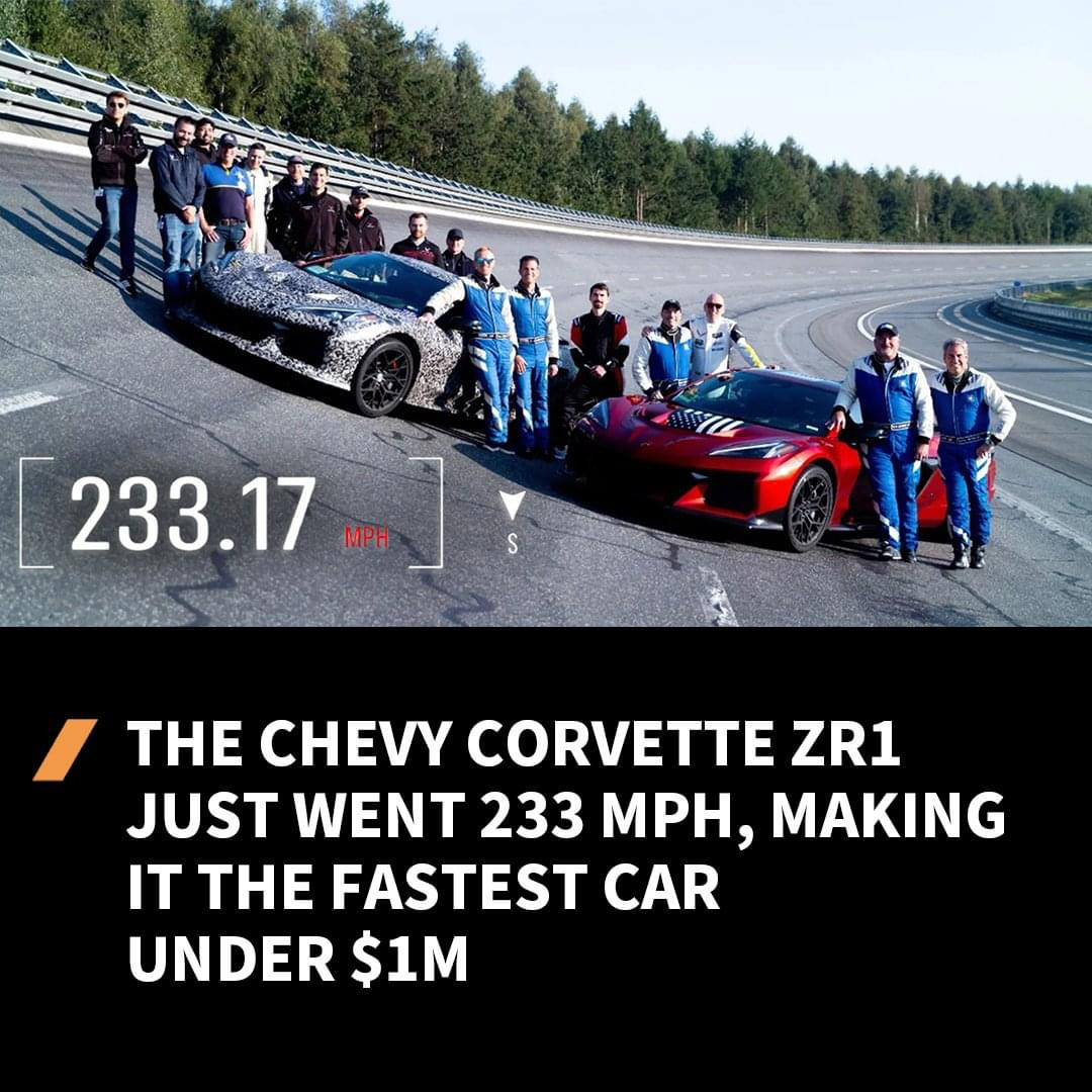 2025 Corvette ZR1 233 mph Top Speed Announcement