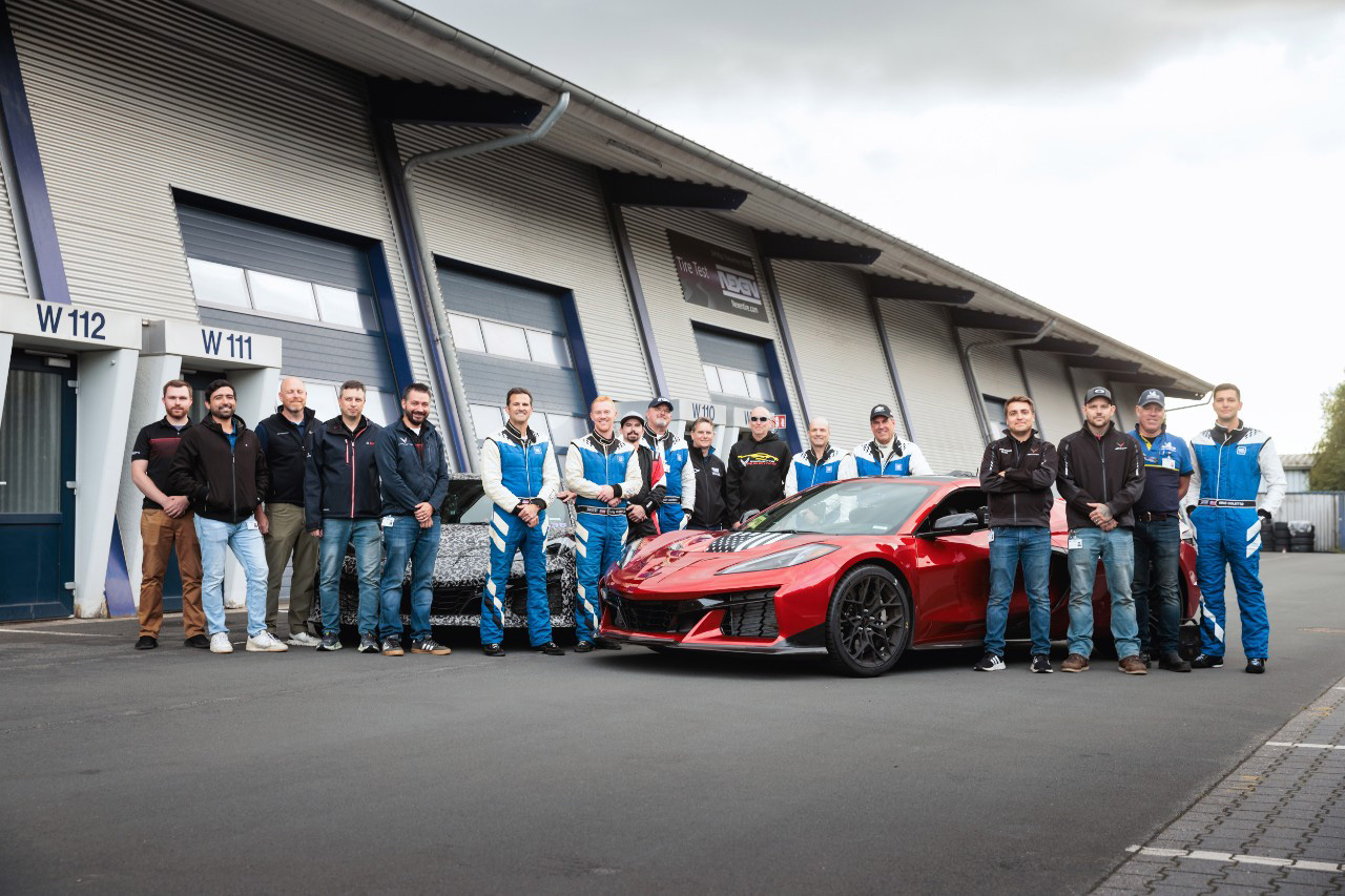 2025 Corvette ZR1 Top Speed Testing Group. GM President Mark Reuss is in the back row, far right