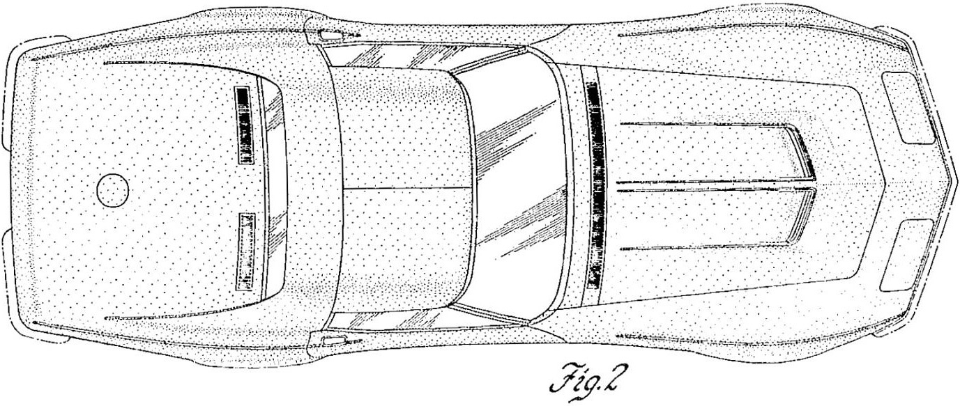 C3 Corvette Top View Patent Drawing
