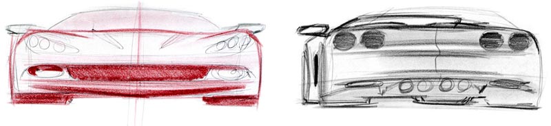 C6 Chevrolet Corvette Concept Sketch