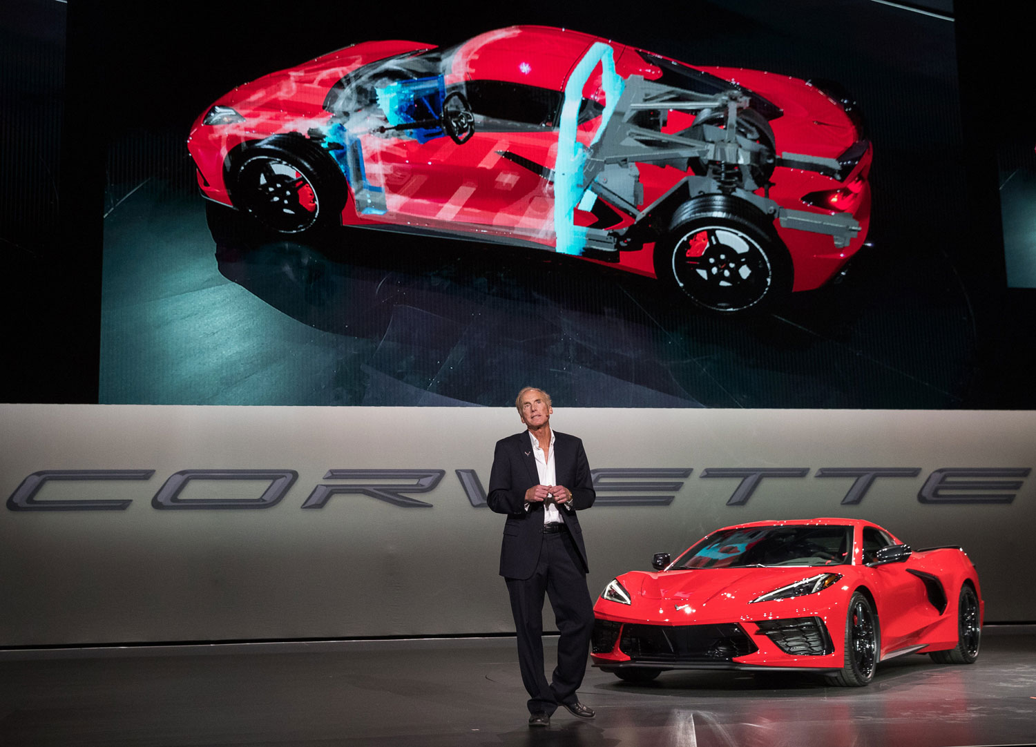 Corvette Chief Engineer Tadge Juechter at the C8 Introduction