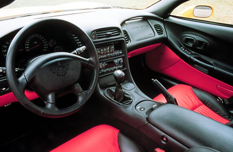 2001 Chevrolet Corvette Z06 Red and Black Interior