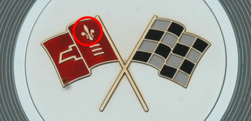Fleur-de-lis on Corvette emblem