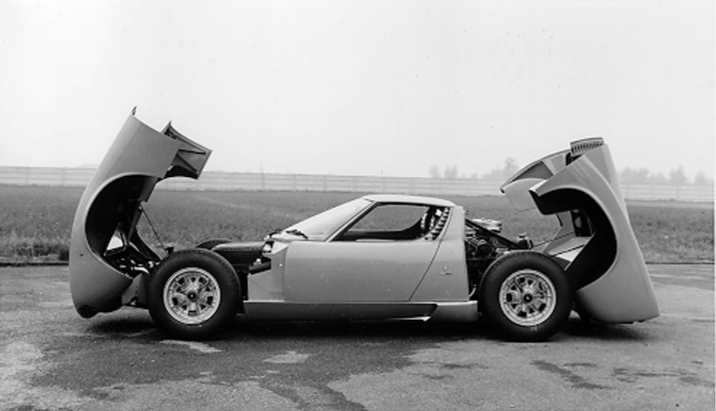 Lamborghini Miura, early mid engine car
